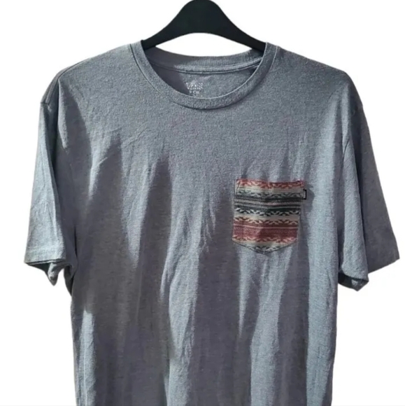 VANS grey AZTEC pocket tee t shirt top XL 42" - Picture 3 of 8